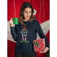 thumbnail image 2 of Off Duty Elf Sweatshirt Women -Smartprints Designs, Female Medium, 2 of 4