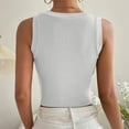 thumbnail image 5 of Wycnly Tank Tops for Women Soft Knitted Ribbed Sexy Slim Fit Going out Cropped Tops Vest Summer Solid Round Neck Sleeveless Shirts Fashion Blouses White m, 5 of 7