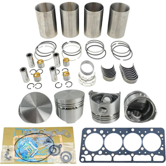 V1200 Engine Overhaul Rebuild Kit (No valve set) for Kubota V1200 Engine RX245 RX275 RX2750 Loader B2150 B9200 Tractor Piston Diameter 75mm
