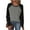 Gray, variant on SYMOID Long Sleeve Top Shirts for Women 2025 Crew Neck Patchwork Casual Summer Juniors Classic T-Shirt,Pink,Size S