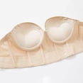 thumbnail image 6 of AOMPMSDX Women's Front Side Buckle Lace Edge Without Steel Ring Movement Seamless Gathering Adjustment Yoga Sleep Large Bra Beige 90B, 6 of 7