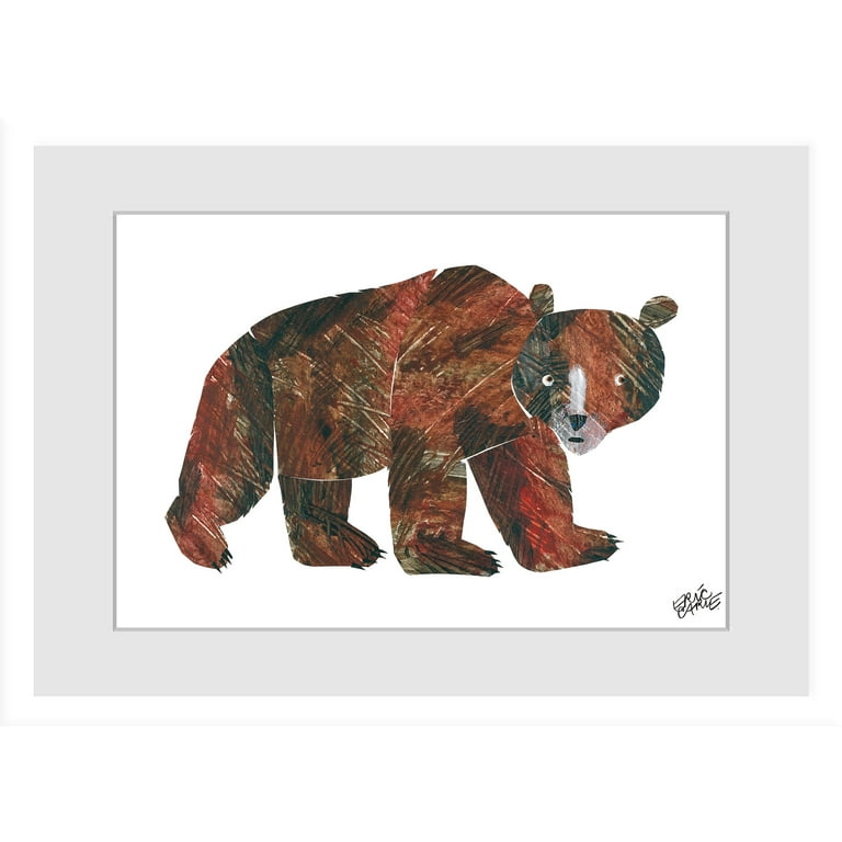 Eric Carle Big Brown Bear 2 Framed Art Print, Size: 16 inch x 24 inch