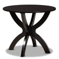 thumbnail image 4 of Baxton Studio Quinlan Modern and Contemporary Sand Fabric Upholstered and Dark Brown Finished Wood 5-Piece Dining Set, 4 of 9