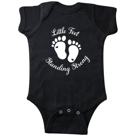 

Inktastic Little Feet Standing Strong with Baby Footprints Gift Baby Boy or Baby Girl Bodysuit