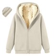 thumbnail image 4 of Certgust Fall Winter Layering Under $10 Hot Sales Zip Up Hoodie Women Fleece Lined Jacket Fall Winter Coat Casual Trendy Clothing, 4 of 4