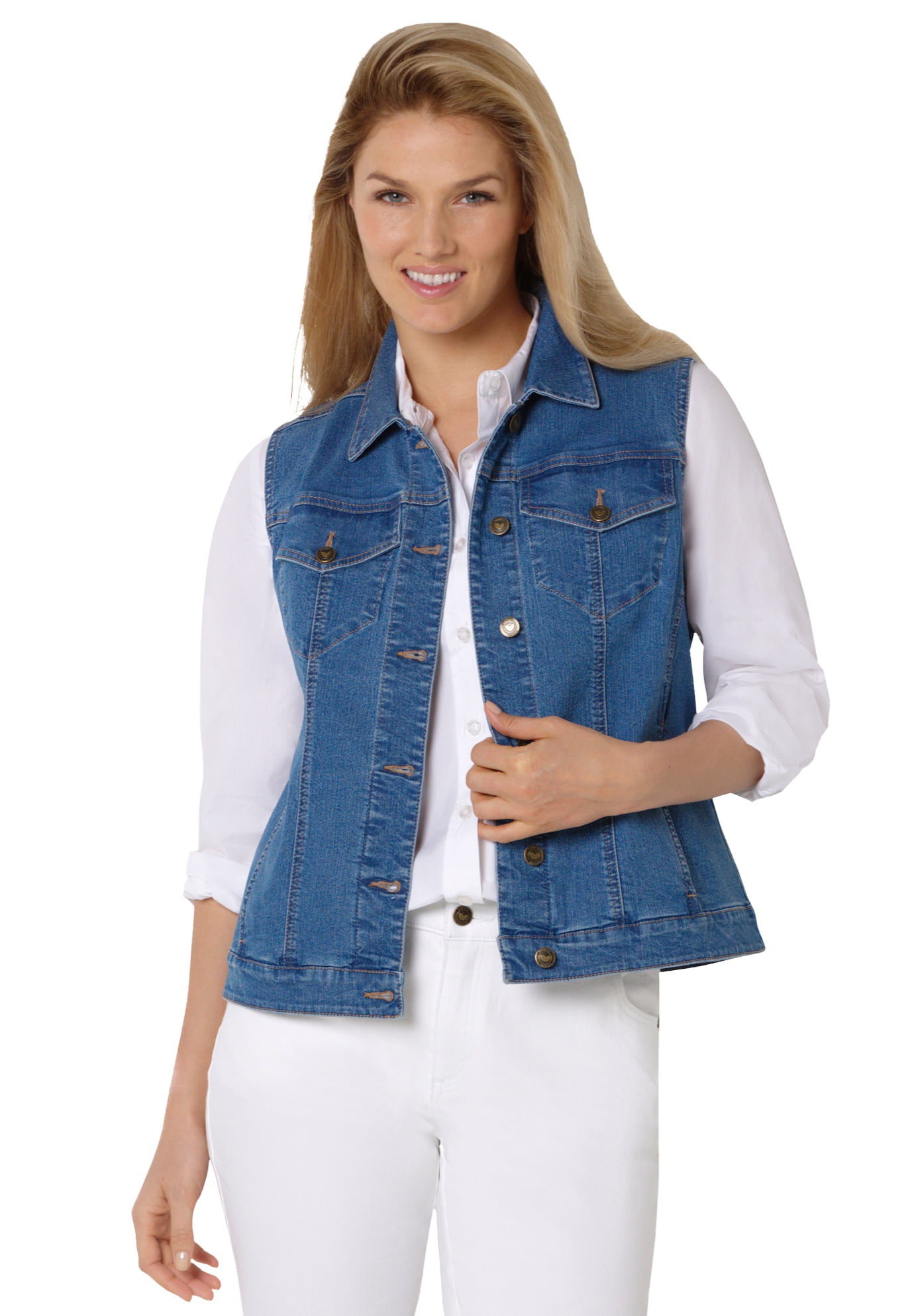 Woman Within Womens Plus Size Utility Vest 