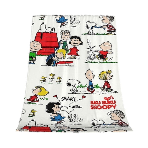 Peanuts Snoopy Art Flannel Blanket for Bedroom Decor and Bedding -CT815jvrivjh2286 26s