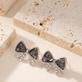thumbnail image 6 of Crystal Bow Stud Earrings for Women 925 Sterling Silver Post CZ Rhinestone Bow Knot Earrings Ribbon Christmas Studs Dianty Ear Jewelry for Xmas, 6 of 6