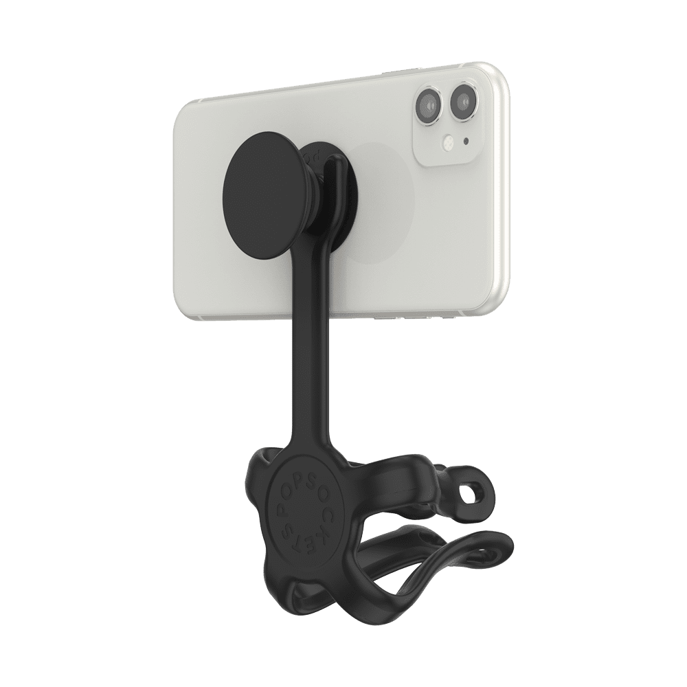 PopSockets Flexible Phone Mount & Stand, Black - Black