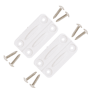 NeverBreak Parts - 2 Pack High Strength White Igloo Cooler Hinges with 8 SS Screws, Igloo Cooler Repair Kit