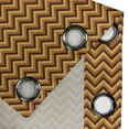 thumbnail image 3 of Ambesonne Yellow Chevron Grommet Curtain Single Panel, Classical Brown, 50"x60", Pale Brown Marigold, 3 of 5