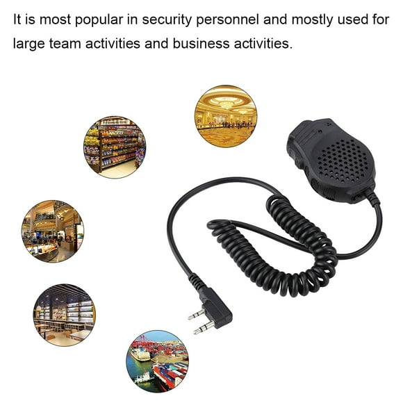 Ccdes High Sensitivity Handheld Speaker Microphone Dual PTT for Baofeng Walkie Talkie UV-82 Series,Speaker Microphone Mic, Walkie Talkie Speaker