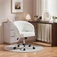 thumbnail image 2 of Yaheetech Tufted Barrel Office Chair,Cream, 2 of 8