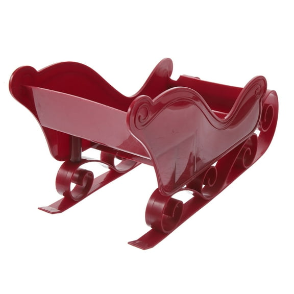 Uonlytech Red Christmas Sleigh Pendant for Festive Desktop and Party Decor