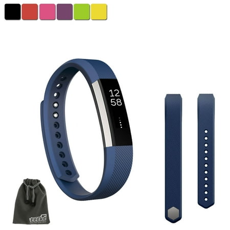 EEEKit SMALL S Size Silicone Replacement Sports Watch Wrist Band Strap w/ Clasp for Fitbit Alta(Deep Blue)