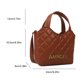 thumbnail image 3 of Bolso acolchado para mujer Correa ajustable Diamond Lattice Bolso diario para niñas (marrón oscuro), 3 of 3