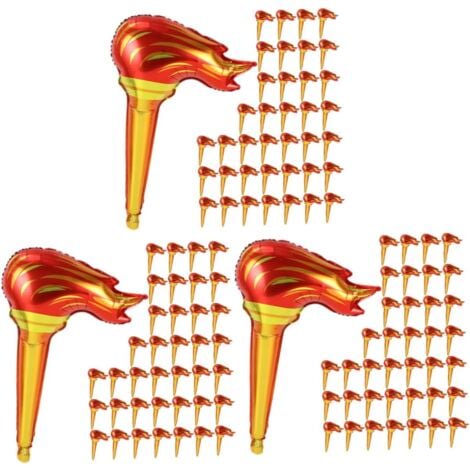 150 Pcs Torche Olympique Gonflable Cadeau d'Halloween d'Halloween Décorer Décoration Torche Gonflable Torche Gonflable pour la Maison Jeux Olympiques Ballon Déco