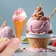 thumbnail image 5 of ColoMX 15 Uds. De abalorios de cono de helado falsos vacíos, Mini modelos de cono de helado para bricolaje, 5 of 7