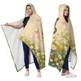 thumbnail image 2 of Vintage Wildflower Butterfly Wearable Blanket Hoodies for Women Men Adults Butterfly Lovers Cozy Warm Beautiful Floral Butterflies Hooded Blankets for Home Couch Decor 50x60 Inch, 2 of 5