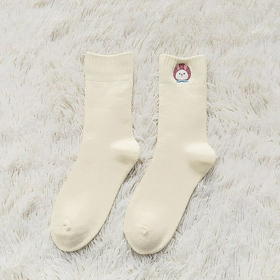 Dyfzdhu Fashion Winter Keep Warm Women Printed Ladies Breathability Thick Socks