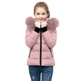 thumbnail image 4 of Girls Full Zip Up Puffer Jacket Kids Winter Warm Parka Quilted Coats Boys Hooded Outerwear with Pockets, 4 of 5