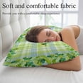 thumbnail image 5 of St. Patrick's Day Pillow Covers, Linen Long Throw Pillow Case, Green Shamrock Watering Can Leaf Plaid Holiday Pillow Protector Decorative Cushion Cover for Living Room/Bedroom 20" x 36", 5 of 8
