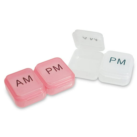 Compact AM-PM Pill Box- Package of 2