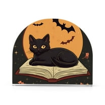 Yayeee Napkin Holder for Table Kitchen Paper Tissue Organization, Orange Halloween Cat