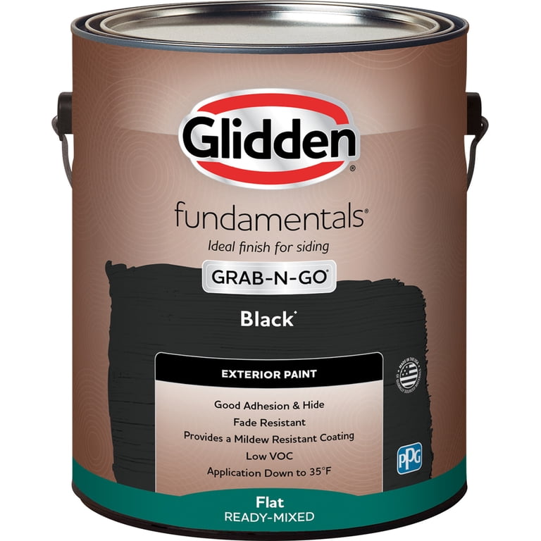 Glidden Fundamentals Starless Sky Flat Exterior Paint, 1 Gal photo 6