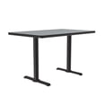thumbnail image 3 of Cafe and Breakroom Table w T-Bases in Red (30 in. x 60 in./Gray Granite), 3 of 5
