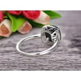 thumbnail image 2 of 1.55 Carat Cushion Black Diamond Moissanite Engagement Ring on 10k White Gold Halo, 2 of 4