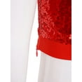 thumbnail image 5 of TTAO Girls Sequins Hip Hop Jazz Dance Dress Outfits Kids Metallic Crop Top with Skirt Dancing Cheerleading cLOTHES Red 8, 5 of 6