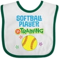 thumbnail image 3 of Inktastic Future Softball Player in Training Girls Baby Bib, 3 of 4
