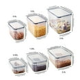 thumbnail image 2 of MOPOOR Clear Food Storage Containers Set, Microwave and Freezer Safe, Plastic Food Storage Containers Set, Leakproof & Airtight Locking Lids Rectangular Tupperware,Microwave Dishwasher Freezer Safe, 2 of 8