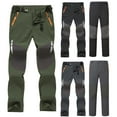 thumbnail image 3 of ohmzyzo Men's Hiking Cargo Pants Quick Dry Outdoor Waterproof Pants Lightweight Mountain Breathable Work Pants with Zipper Pocket Green S, 3 of 3