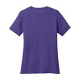 thumbnail image 5 of Port & Company Ladies Core Cotton V-Neck T-Shirt Purple X-Small, 5 of 5