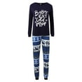 thumbnail image 2 of WeeBloom Christmas Pajamas Family Matching Tops and Pj Pants Set Xmas Outfit Mom Printed Home Clothes Long Sleeve Top Trousers Two Piece Set,Loungewear Nightwear Pjs For Women Mom Blue, 2 of 7