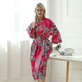 thumbnail image 1 of Kimono Yukata Sleepwear With Belt Satin Silk For, 1 of 5