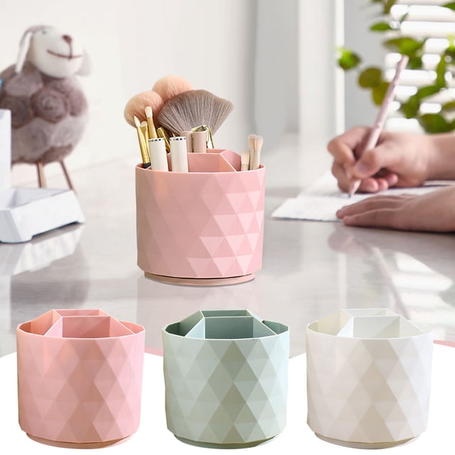 Xihbxyly Portalápices Giratorio, Gran Capacidad de Almacenamiento, Diseño Giratorio de 360 Grados, Organizador de Escritorio Multifuncional, Aspecto Moderno y Elegante, Ideal para Oficina En Casa o A
