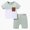 Green, variant on HCNTES Boys Outfit Sets, Summer Short Sleeve Two Piece T-shirts and Shorts Set