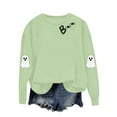 thumbnail image 2 of Jsaierl Womens Halloween Sweatshirts Spooky Pumpkin Ghost Graphic Sweatshirt Soft Crewneck T-shirt Long Sleeve Holiday Pullover Tops Halloween Party Supplies, 2 of 8