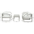 thumbnail image 6 of SAFAVIEH Dren Outdoor Patio 4 Pc Conversation Set, Grey/Beige, 6 of 12