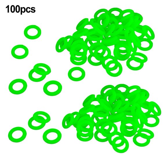 Glow In The Dark Silicone Ring Set 100Pcs For Tents And Fishing Equipment