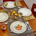 thumbnail image 1 of DISPOSABLE DESSERT PLATES | Christmas Decorations | Mist - White/Gold 7.5" 20 pc, 1 of 6