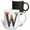 Multicolor, variant on 3drose, Colorful Monogram Letter W, 11oz Two-tone Yellow Mug