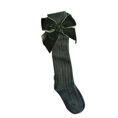 

Douhoow 0-3Y Baby Girl Cotton Socks Soft Winter Warm Solid Color Knee High/Crew Socks