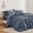 Navy Blue, variant on Love's cabin Seersucker Full Size Comforter Sets 7-Piece - All Season Lightweight Bedding Set, Bed in a Bag with Comforter, Flat Sheet, Fitted Sheet, Pillowcases & Pillow Shams, Black