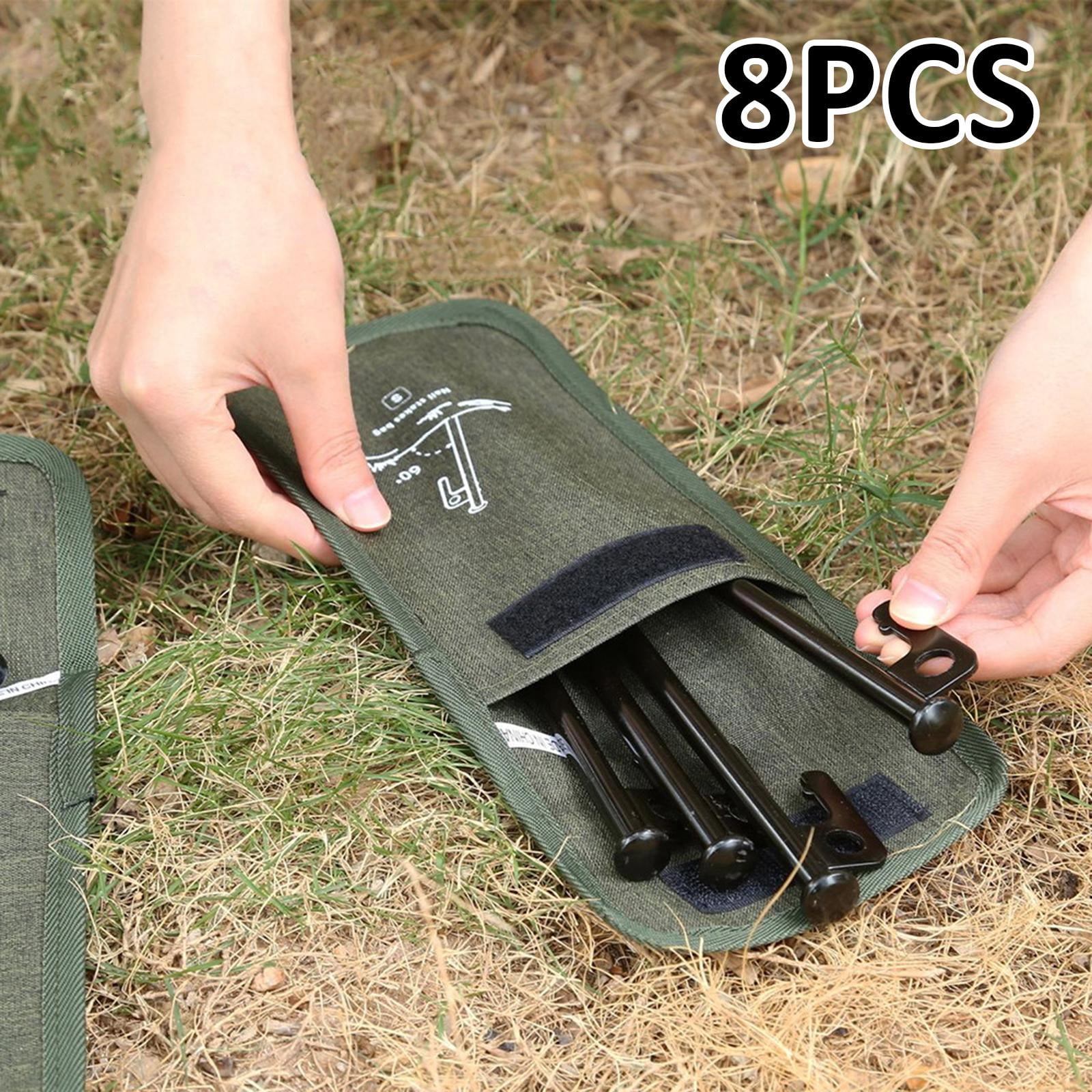 Colaxi 8Pcs Tent Stakes Ground Pegs Lightweight Heavy Duty Steel Tent Pegs Metal Stakes for Ground for Desert Picnic Outdoor Shelter Length 25cm