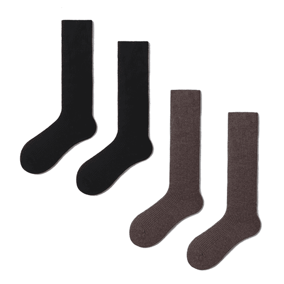 Gaoso Women's Knee-High Socks Thin Cotton Dress Socks for Women Long Boot Socks Calf Socks Perfect for Office School Everyday Use 4 pairs