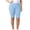 Light Blue B, variant on Stamzod Bermuda Shorts for Women High Waisted Ribbed Yoga Shorts Athletic Workout Gym Plus Size Shorts Light Blue B XL